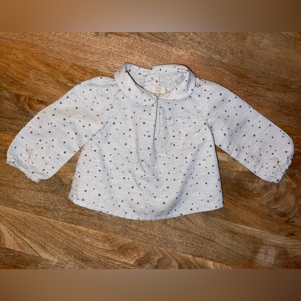 Zara‎ Mini Top with Navy Stars size 1/3